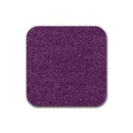 Purple Colorful Glitter Texture Pattern Rubber Square Coaster (4 pack)  Front