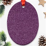 Purple Colorful Glitter Texture Pattern Oval Ornament (Two Sides) Front