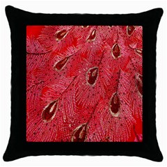 Red Peacock Floral Embroidered Long Qipao Traditional Chinese Cheongsam Mandarin Throw Pillow Case (black) by BangZart