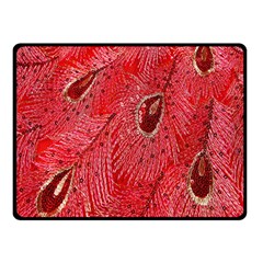 Red Peacock Floral Embroidered Long Qipao Traditional Chinese Cheongsam Mandarin Fleece Blanket (small) by BangZart