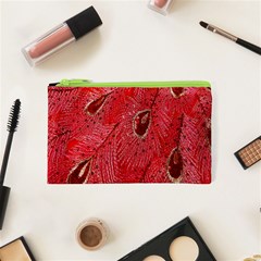 Red Peacock Floral Embroidered Long Qipao Traditional Chinese Cheongsam Mandarin Cosmetic Bag (xs) by BangZart