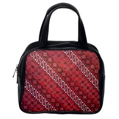 Red Batik Background Vector Classic Handbags (one Side) by BangZart