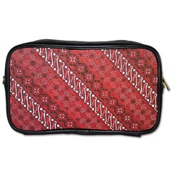 Red Batik Background Vector Toiletries Bags 2-side by BangZart