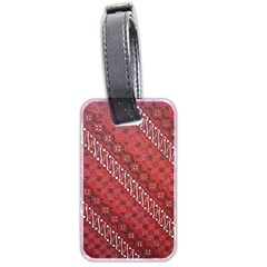 Red Batik Background Vector Luggage Tags (two Sides) by BangZart