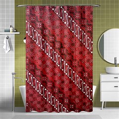 Red Batik Background Vector Shower Curtain 48  X 72  (small)  by BangZart