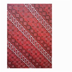 Red Batik Background Vector Small Garden Flag (two Sides) by BangZart