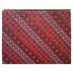 Red Batik Background Vector Cosmetic Bag (XXXL)  Front