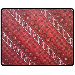 Red Batik Background Vector Double Sided Fleece Blanket (medium)  by BangZart