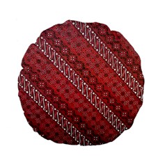 Red Batik Background Vector Standard 15  Premium Flano Round Cushions