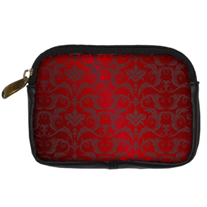 Red Dark Vintage Pattern Digital Camera Cases