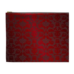 Red Dark Vintage Pattern Cosmetic Bag (xl) by BangZart