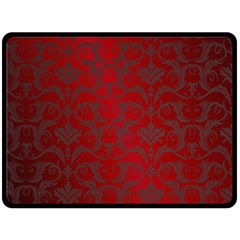 Red Dark Vintage Pattern Fleece Blanket (large)  by BangZart