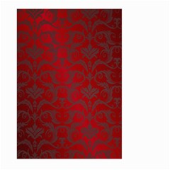 Red Dark Vintage Pattern Large Garden Flag (two Sides) by BangZart