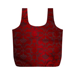 Red Dark Vintage Pattern Full Print Recycle Bags (m)  by BangZart