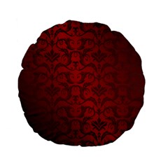 Red Dark Vintage Pattern Standard 15  Premium Flano Round Cushions