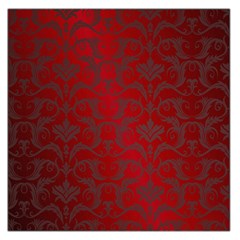 Red Dark Vintage Pattern Large Satin Scarf (square) by BangZart