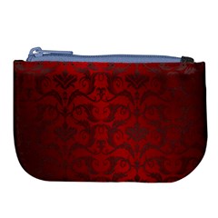 Red Dark Vintage Pattern Large Coin Purse by BangZart