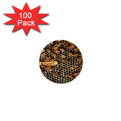 Queen Cup Honeycomb Honey Bee 1  Mini Buttons (100 Pack)  by BangZart