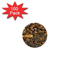 Queen Cup Honeycomb Honey Bee 1  Mini Magnets (100 Pack)  by BangZart