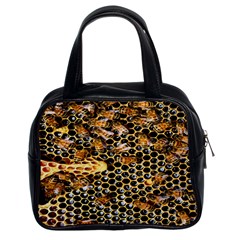 Queen Cup Honeycomb Honey Bee Classic Handbags (2 Sides) by BangZart