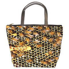 Queen Cup Honeycomb Honey Bee Bucket Bags by BangZart