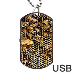 Queen Cup Honeycomb Honey Bee Dog Tag Usb Flash (one Side) by BangZart