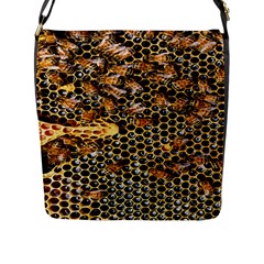 Queen Cup Honeycomb Honey Bee Flap Messenger Bag (l)  by BangZart