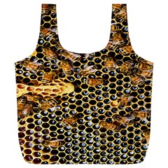 Queen Cup Honeycomb Honey Bee Full Print Recycle Bags (l)  by BangZart