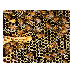 Queen Cup Honeycomb Honey Bee Double Sided Flano Blanket (large)  by BangZart