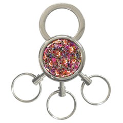 Psychedelic Flower 3-ring Key Chains by BangZart