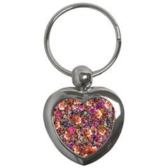 Psychedelic Flower Key Chains (heart)  by BangZart