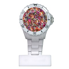 Psychedelic Flower Plastic Nurses Watch by BangZart