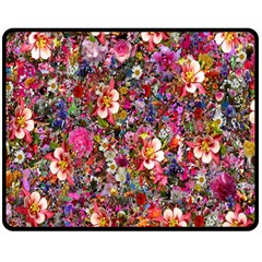 Psychedelic Flower Double Sided Fleece Blanket (medium) 