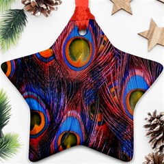 Pretty Peacock Feather Ornament (star) by BangZart