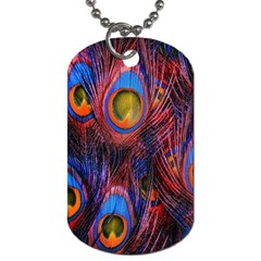 Pretty Peacock Feather Dog Tag (one Side) by BangZart