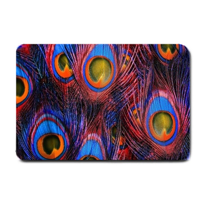 Pretty Peacock Feather Small Doormat 