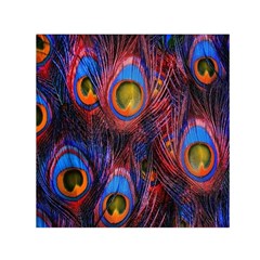 Pretty Peacock Feather Small Satin Scarf (square) by BangZart