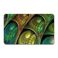 Psytrance Abstract Colored Pattern Feather Magnet (rectangular) by BangZart