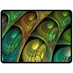 Psytrance Abstract Colored Pattern Feather Fleece Blanket (large)  by BangZart