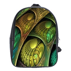 Psytrance Abstract Colored Pattern Feather School Bags (xl)  by BangZart