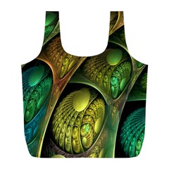 Psytrance Abstract Colored Pattern Feather Full Print Recycle Bags (l)  by BangZart