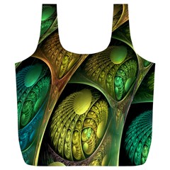 Psytrance Abstract Colored Pattern Feather Full Print Recycle Bags (l)  by BangZart