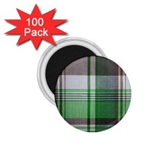 Plaid Fabric Texture Brown And Green 1 75  Magnets (100 Pack)  by BangZart