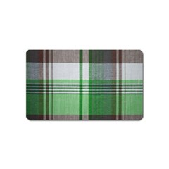 Plaid Fabric Texture Brown And Green Magnet (name Card) by BangZart