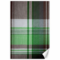 Plaid Fabric Texture Brown And Green Canvas 20  X 30   by BangZart