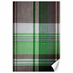 Plaid Fabric Texture Brown And Green Canvas 24  X 36  by BangZart