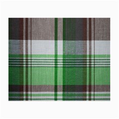 Plaid Fabric Texture Brown And Green Small Glasses Cloth (2-side) by BangZart