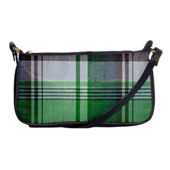 Plaid Fabric Texture Brown And Green Shoulder Clutch Bags by BangZart