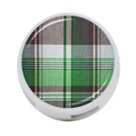 Plaid Fabric Texture Brown And Green 4-Port USB Hub (Two Sides)  Front