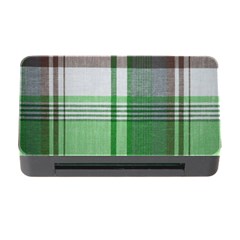 Plaid Fabric Texture Brown And Green Memory Card Reader With Cf by BangZart